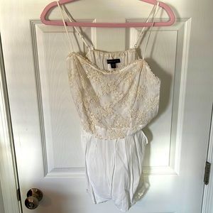Kendall & Kylie White/Cream Romper, Size Medium, M